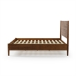 Mid Century Platform Bed King Size - Dark Pecan Finish