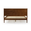 Mid Century Platform Bed King Size - Dark Pecan Finish