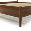 Mid Century Platform Bed King Size - Dark Pecan Finish