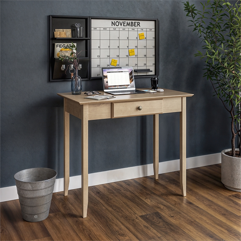 Shaker Desk with One Drawer - Light Oak Finish