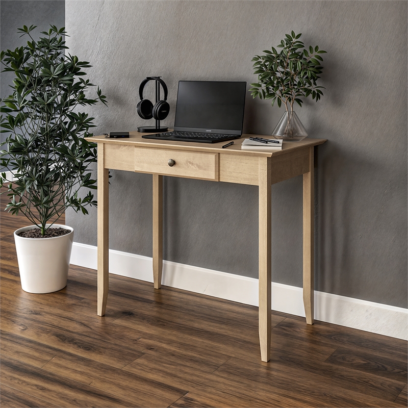 Shaker Desk with One Drawer - Light Oak Finish
