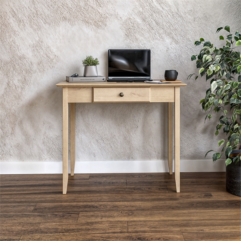 Shaker Desk with One Drawer - Light Oak Finish