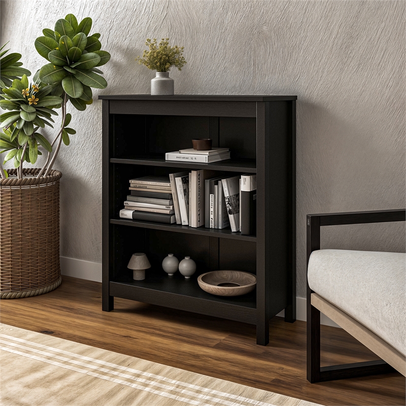 Classic Shaker Style Bookcase - Black Finish 36