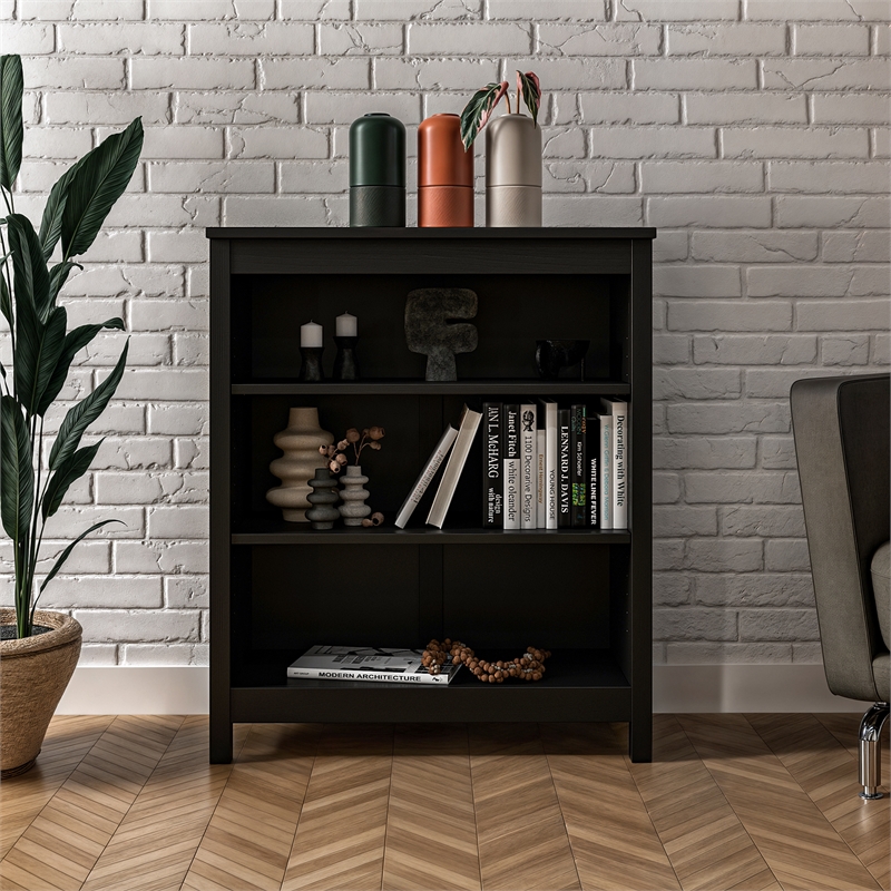Classic Shaker Style Bookcase - Black Finish 36