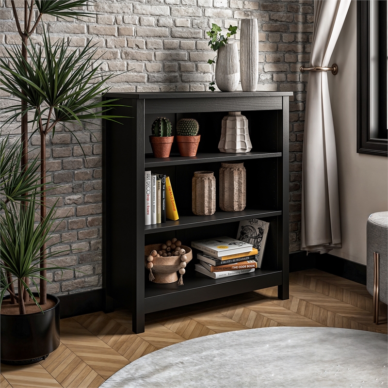 Classic Shaker Style Bookcase - Black Finish 36
