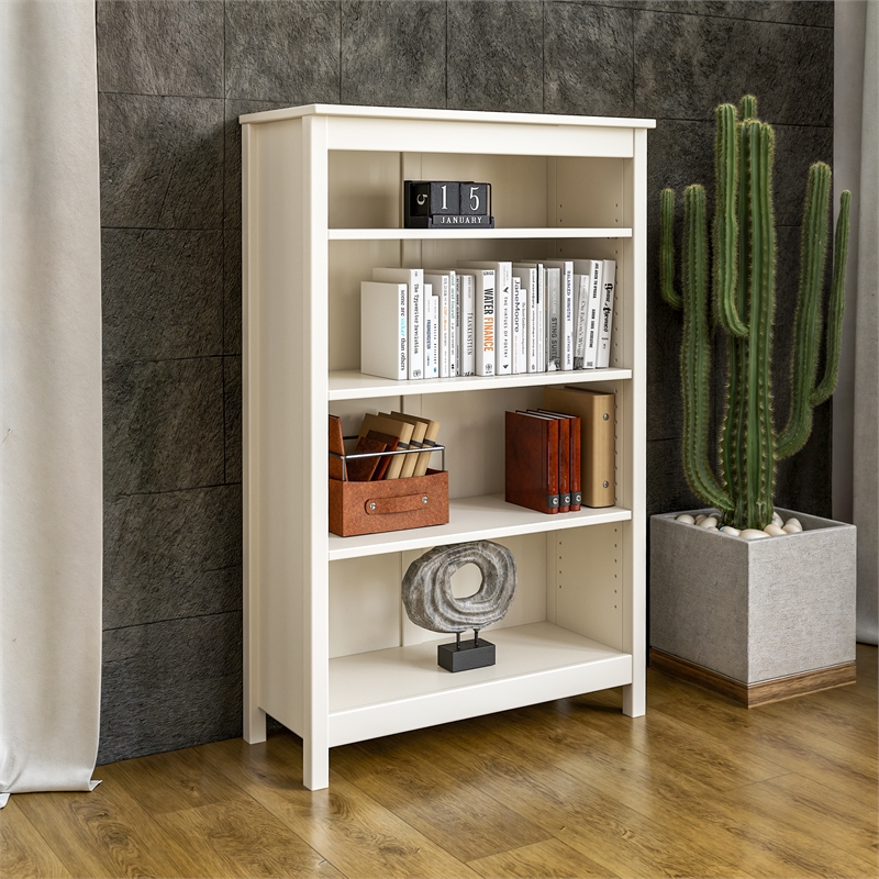 Classic Shaker Style Bookcase - Off White Finish 48