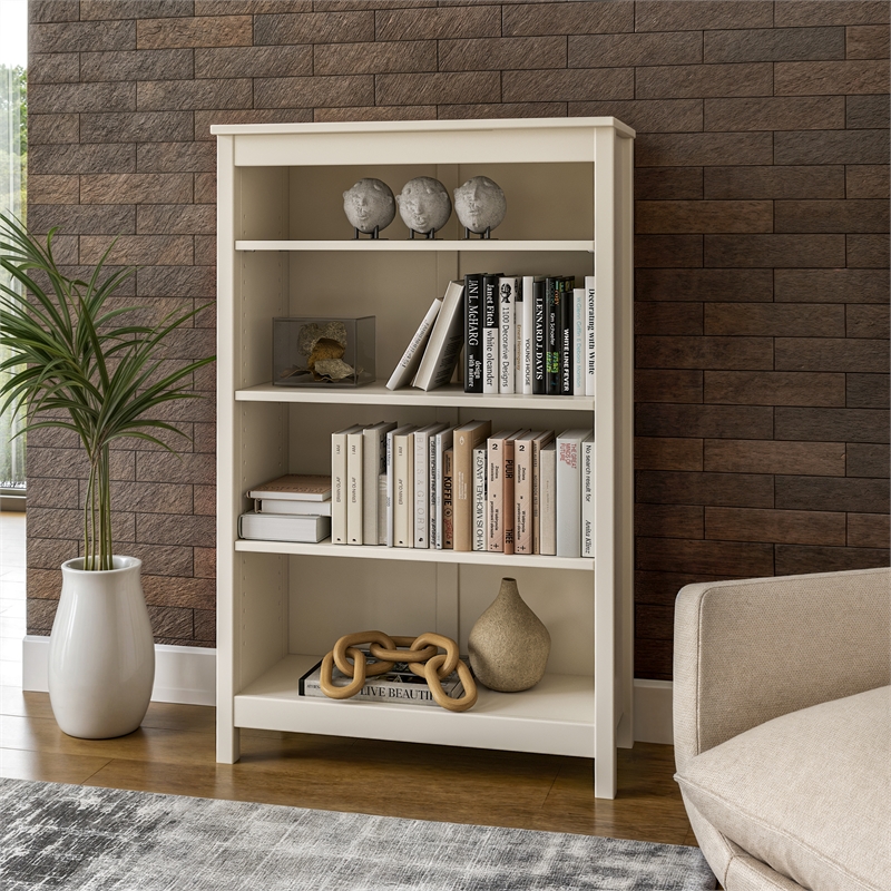 Classic Shaker Style Bookcase - Off White Finish 48