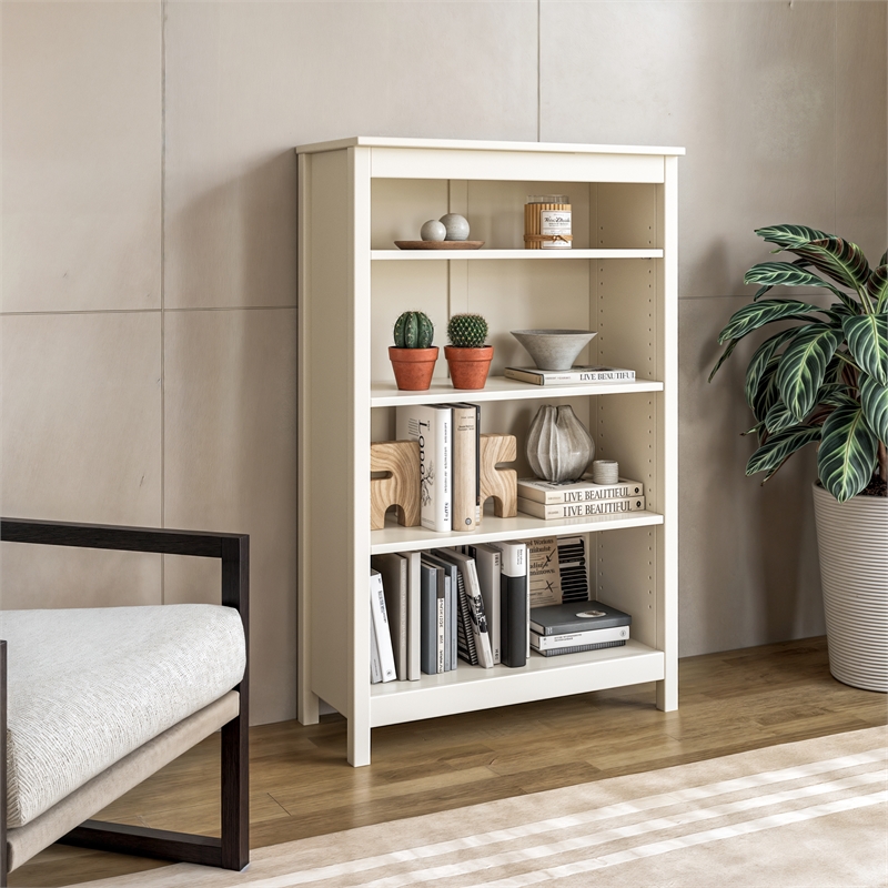 Classic Shaker Style Bookcase - Off White Finish 48