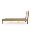 Mid-Century Modern Platform Bed - Light Oak Finish