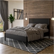 Mid Century Platform Bed Queen Size - Black Finish