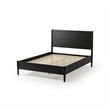 Mid Century Platform Bed Queen Size - Black Finish
