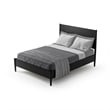 Mid Century Platform Bed Queen Size - Black Finish