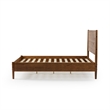 Mid Century Platform Bed Queen Size - Dark Pecan Finish