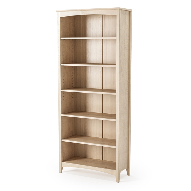 Shaker Style Bookcase - Light Oak Finish - 72