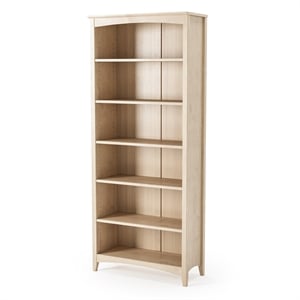 Shaker Style Bookcase - Light Oak Finish - 72&quotH