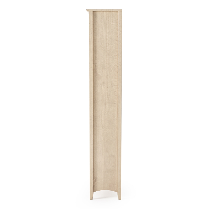 Shaker Style Bookcase - Light Oak Finish - 72