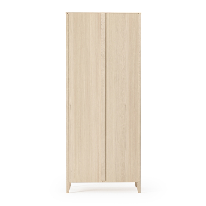 Shaker Style Bookcase - Light Oak Finish - 72