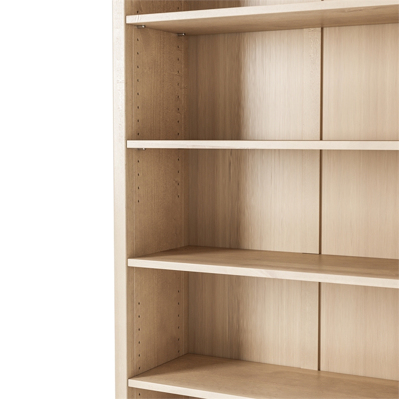 Shaker Style Bookcase - Light Oak Finish - 72