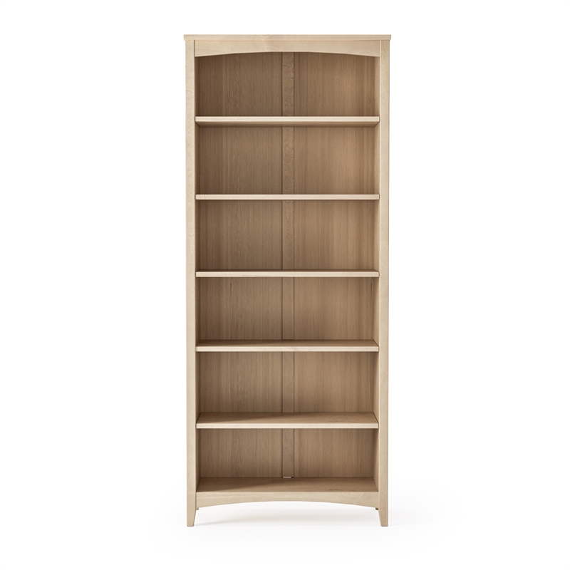 Shaker Style Bookcase - Light Oak Finish - 72