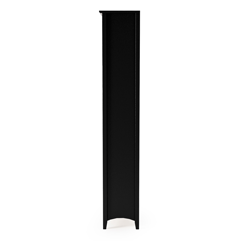Shaker Style Bookcase - Black Finish - 72
