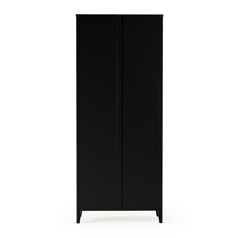 Shaker Style Bookcase - Black Finish - 72