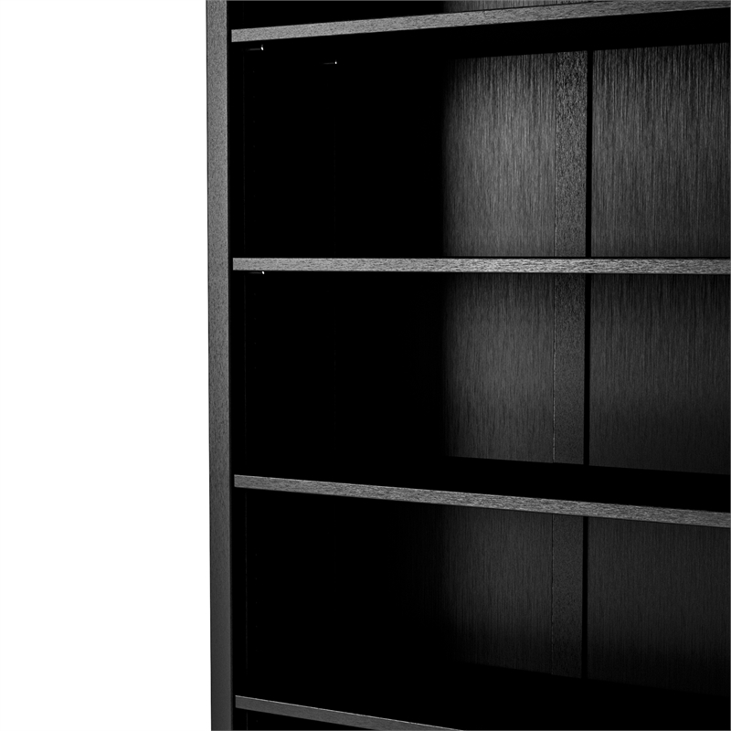 Shaker Style Bookcase - Black Finish - 72