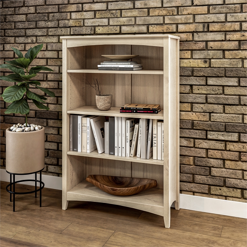 Shaker Style Bookcase - Light Oak Finish - 48