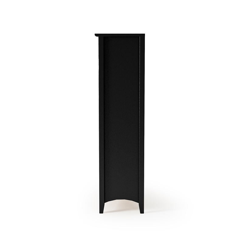 Shaker Style Bookcase - Black Finish - 48