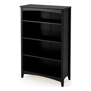Shaker Style Bookcase - Black Finish - 48&quotH