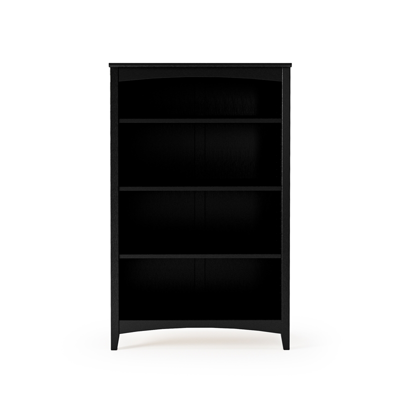 Shaker Style Bookcase - Black Finish - 48