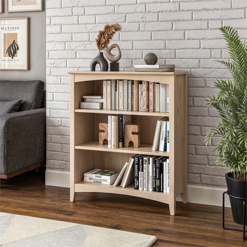 Shaker Style Bookcase - Light Oak Finish - 36