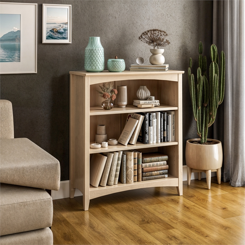 Shaker Style Bookcase - Light Oak Finish - 36