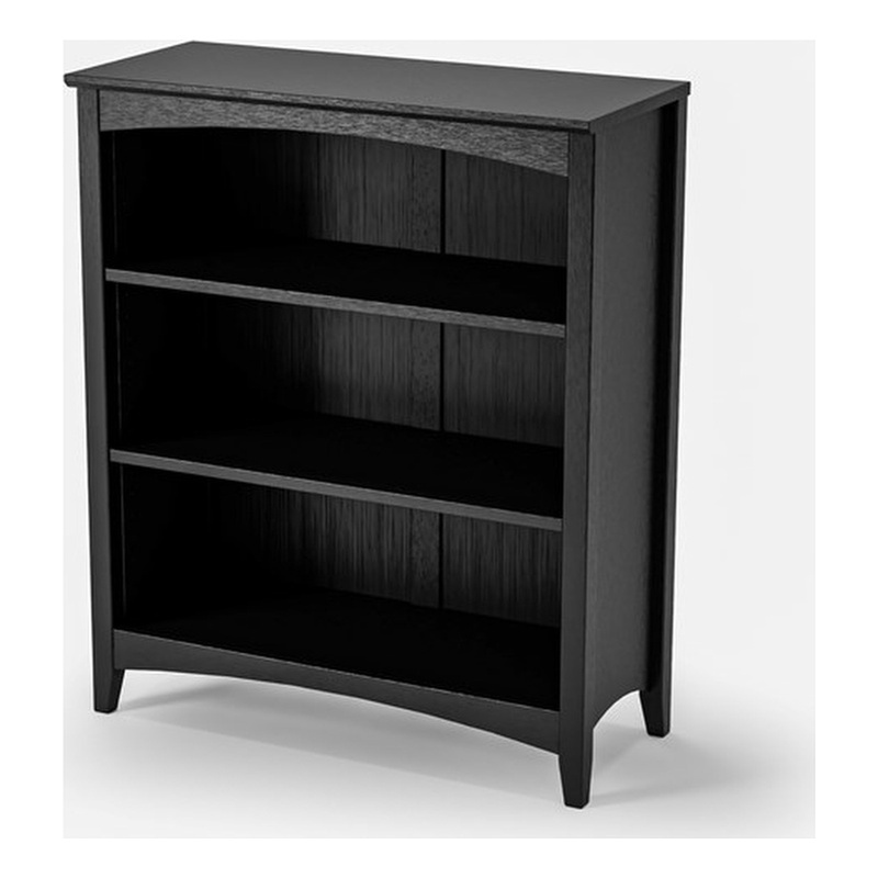 Shaker Style Bookcase - Black Finish - 36