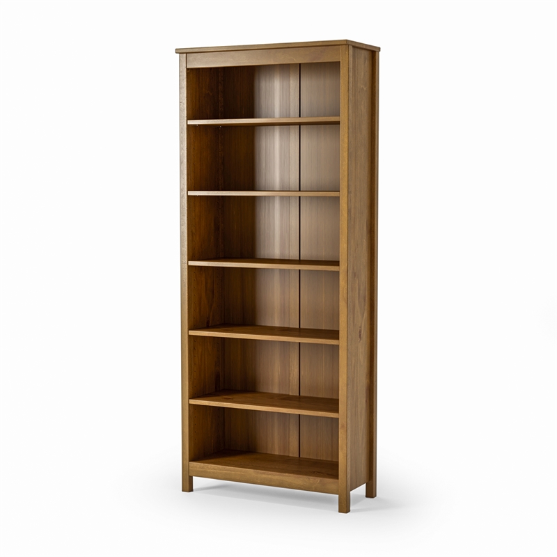 Classic Shaker Style Bookcase - Mocha Finish 72
