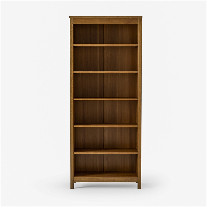 Classic Shaker Style Bookcase - Mocha Finish 72