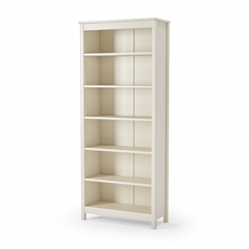 Classic Shaker Style Bookcase - Off White Finish 72
