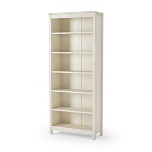 Classic Shaker Style Bookcase - Off White Finish 72&quot