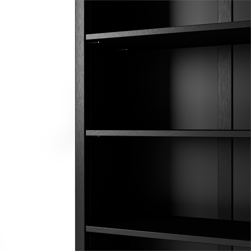 Classic Shaker Style Bookcase - Black Finish 72