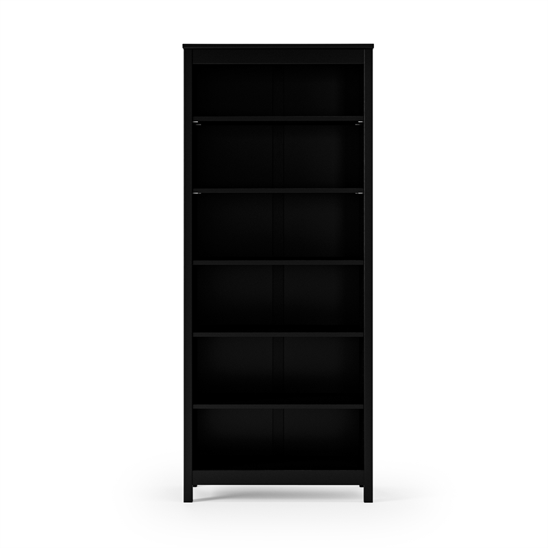 Classic Shaker Style Bookcase - Black Finish 72