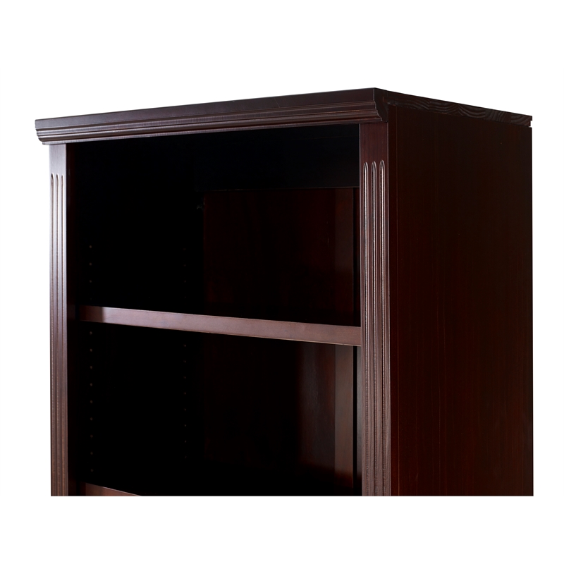 Newport Bookcase with Doors - Cappuccino Finish