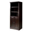 Newport Bookcase with Doors - Cappuccino Finish