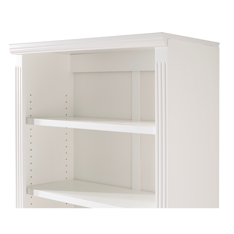 Newport Bookcase with Doors - White Finish