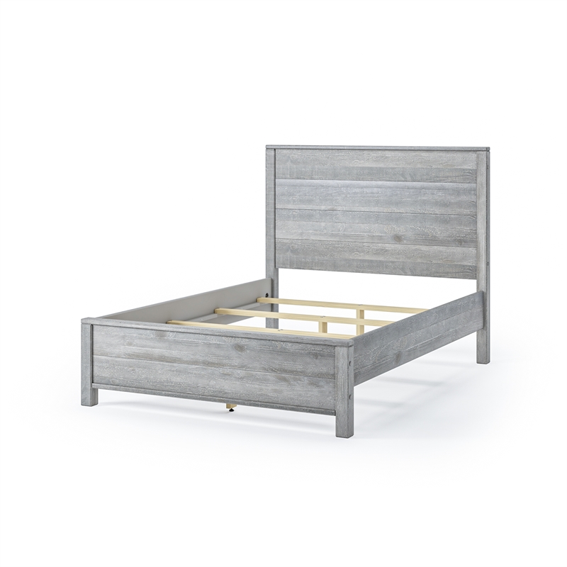 Standard Baja Solid Wood Bed - Full Size - Driftwood Grey Finish