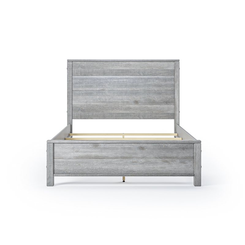 Standard Baja Solid Wood Bed - Full Size - Driftwood Grey Finish