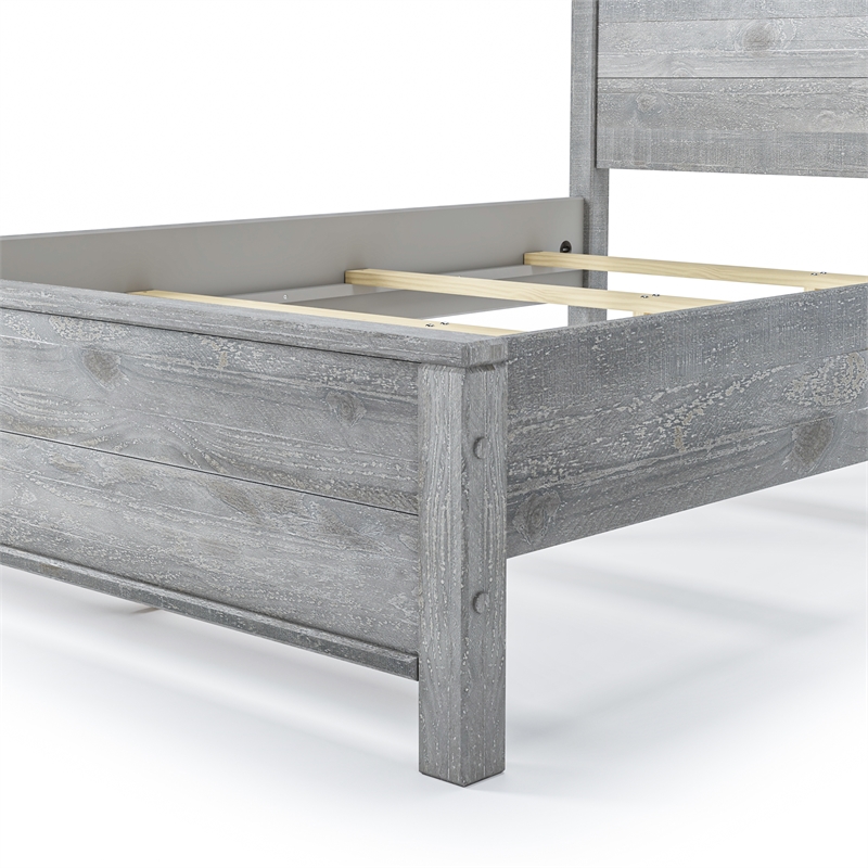 Standard Baja Solid Wood Bed - Full Size - Driftwood Grey Finish