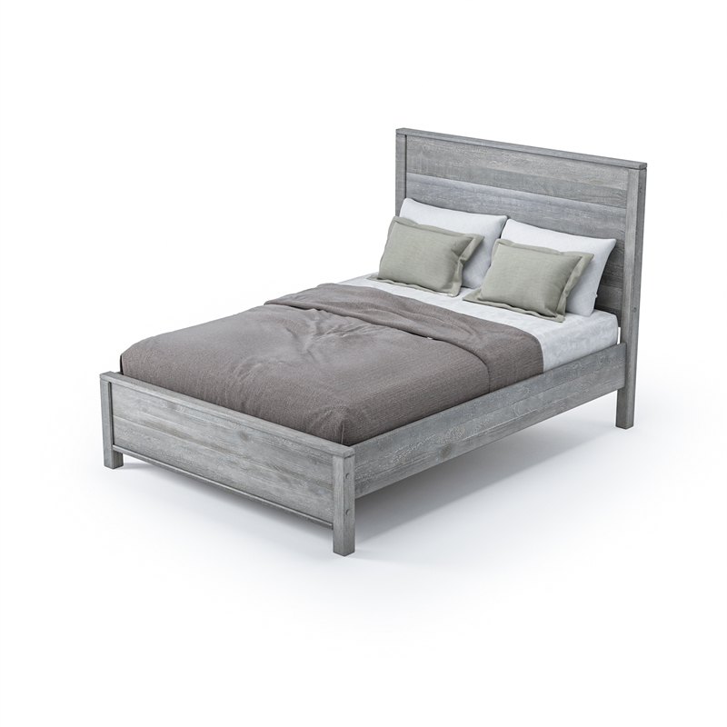 Standard Baja Solid Wood Bed - Full Size - Driftwood Grey Finish