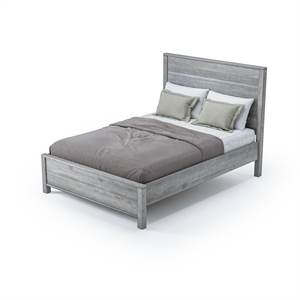Standard Baja Solid Wood Bed - Full Size - Driftwood Grey Finish