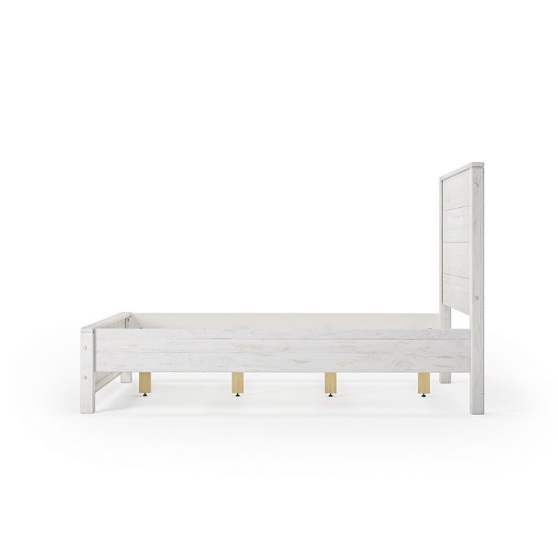 Standard Baja Solid Wood Bed - Full Size - Shabby White Finish