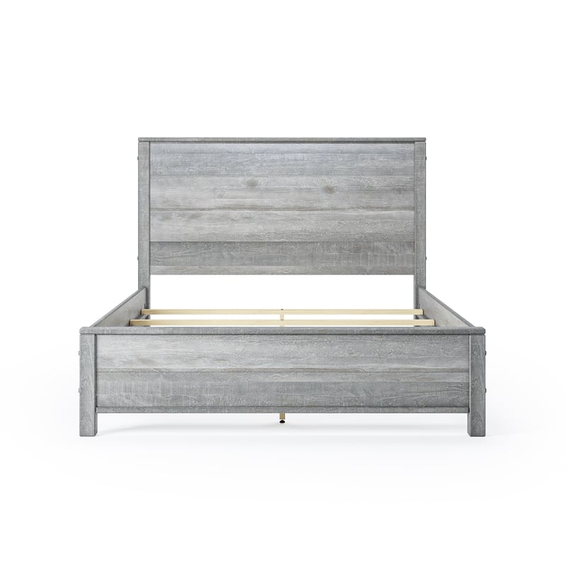 Standard Baja Solid Wood Bed - Queen Size - Driftwood Grey Finish