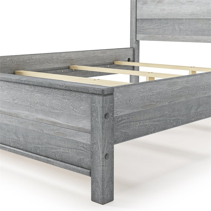 Standard Baja Solid Wood Bed - Queen Size - Driftwood Grey Finish